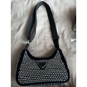 UnBranded, Black Studded Bling Purse Evening Bag, Studs, Bling Glitter‎ 2880